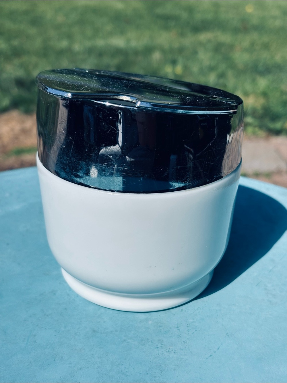 Vintage GEMCO White Milk Glass Sugar Bowl With Flip Top Lid